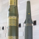 SS-20 missile left, Pershing II missile, right.